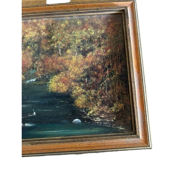 William J.Lafferty"Stream Of Memory"Signed Original Oil Painting Framed 12"x9" - Picture 3 of 9
